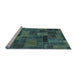 Sideview of Machine Washable Abstract Light Blue Modern Rug, wshabs1361lblu