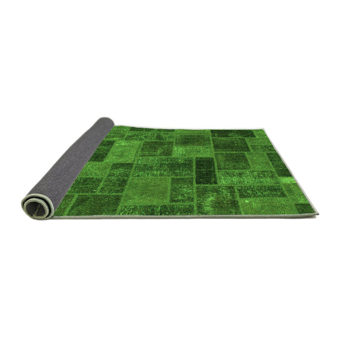 Sideview of Abstract Green Modern Rug, abs1361grn