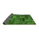 Sideview of Abstract Green Modern Rug, abs1361grn