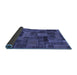 Sideview of Abstract Blue Modern Rug, abs1361blu