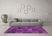 Machine Washable Abstract Purple Modern Area Rugs in a Living Room, wshabs1361pur