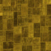 Square Abstract Yellow Modern Rug, abs1361yw