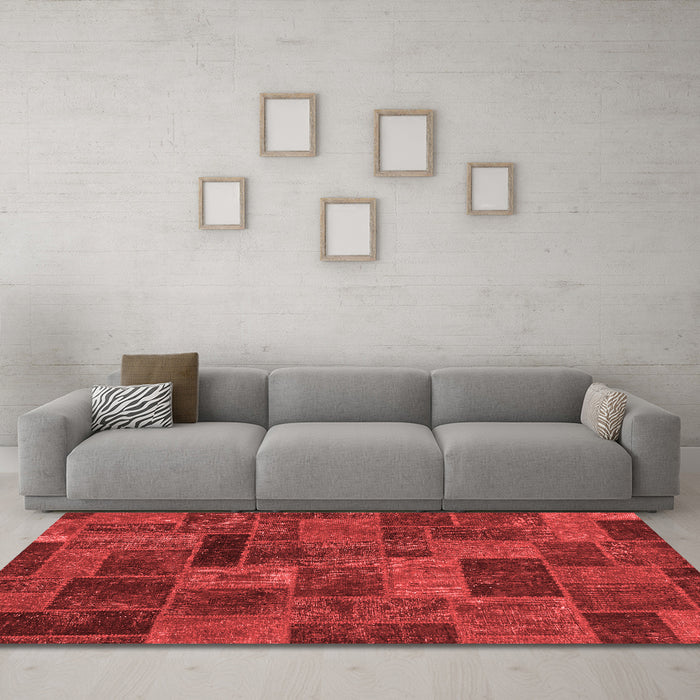 Modern Red Washable Rugs