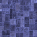 Square Abstract Blue Modern Rug, abs1361blu