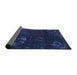 Sideview of Abstract Sapphire Blue Persian Rug, abs1362