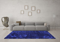 Machine Washable Persian Blue Bohemian Rug, wshabs1362blu