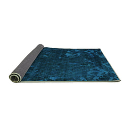 Sideview of Persian Turquoise Bohemian Rug, abs1362turq