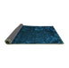 Sideview of Persian Turquoise Bohemian Rug, abs1362turq