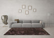 Machine Washable Persian Brown Bohemian Rug in a Living Room,, wshabs1362brn