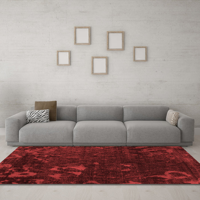 Bohemian Red Washable Rugs