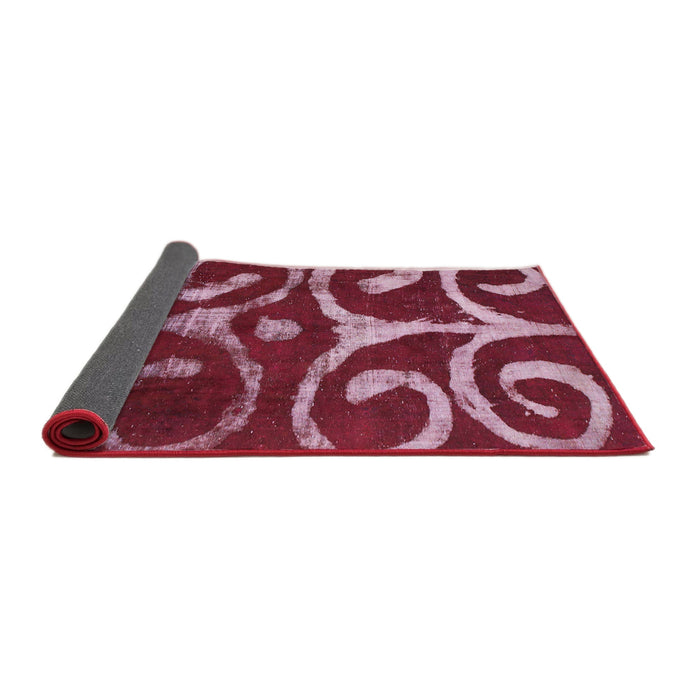 Sideview of Abstract Pale Violet Red Pink Modern Rug, abs1363