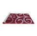 Sideview of Machine Washable Abstract Pale Violet Red Pink Rug, wshabs1363