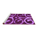 Sideview of Machine Washable Abstract Purple Modern Area Rugs, wshabs1363pur