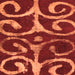 Square Abstract Orange Modern Rug, abs1363org