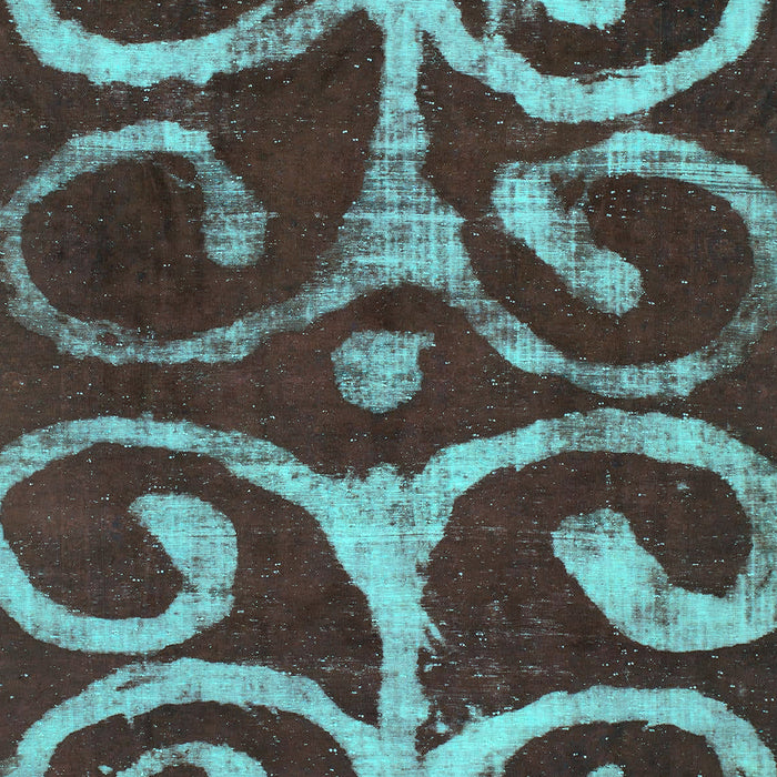 Machine Washable Abstract Turquoise Modern Area Rugs, wshabs1363turq