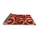 Sideview of Abstract Orange Modern Rug, abs1363org