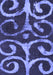 Abstract Blue Modern Rug, abs1363blu