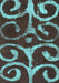 Abstract Turquoise Modern Rug, abs1363turq