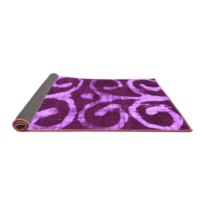 Sideview of Abstract Purple Modern Rug, abs1363pur