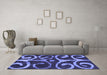 Machine Washable Abstract Blue Modern Rug in a Living Room, wshabs1363blu