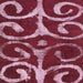 Square Abstract Pale Violet Red Pink Modern Rug, abs1363