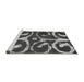 Sideview of Machine Washable Abstract Gray Modern Rug, wshabs1363gry