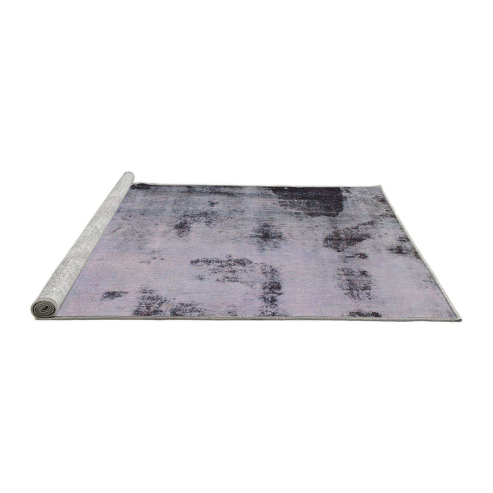 Sideview of Machine Washable Abstract Wisteria Purple Rug, wshabs1364