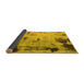 Sideview of Abstract Yellow Modern Rug, abs1364yw