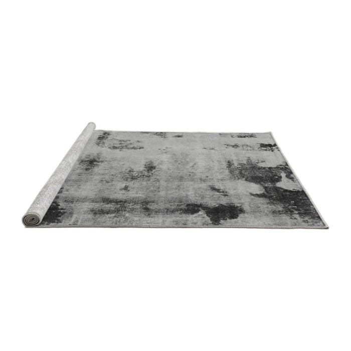 Sideview of Machine Washable Abstract Gray Modern Rug, wshabs1364gry