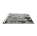 Sideview of Machine Washable Abstract Gray Modern Rug, wshabs1364gry
