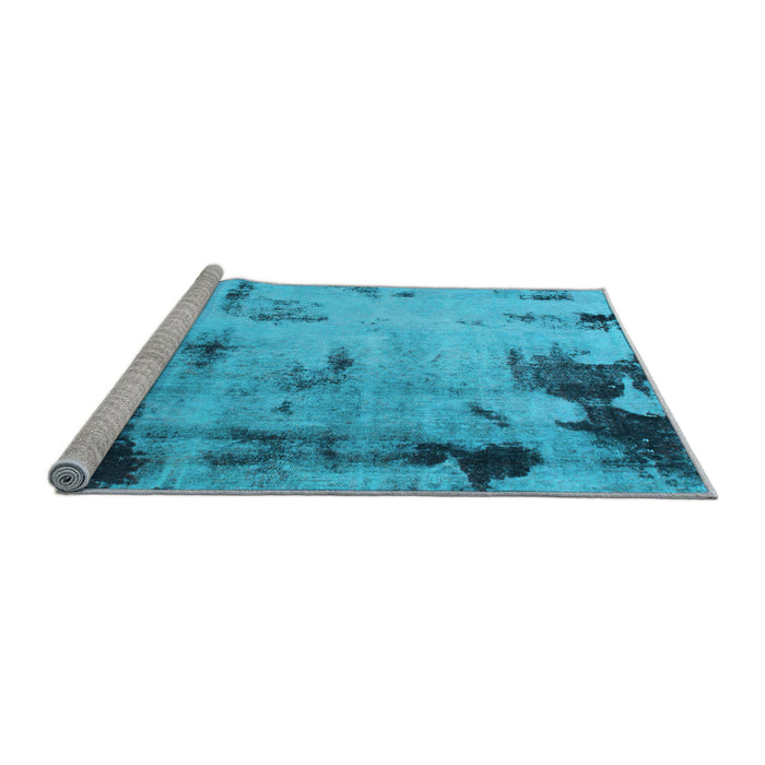 Sideview of Machine Washable Abstract Light Blue Modern Rug, wshabs1364lblu