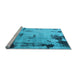 Sideview of Machine Washable Abstract Light Blue Modern Rug, wshabs1364lblu