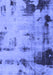 Machine Washable Abstract Blue Modern Rug, wshabs1364blu