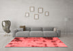 Modern Red Washable Rugs