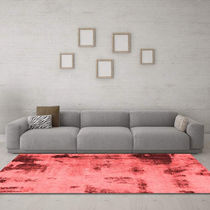 Modern Red Washable Rugs