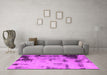 Machine Washable Abstract Pink Modern Rug in a Living Room, wshabs1364pnk