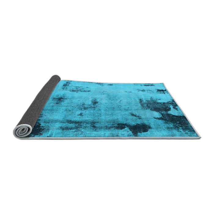 Sideview of Abstract Light Blue Modern Rug, abs1364lblu