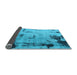 Sideview of Abstract Light Blue Modern Rug, abs1364lblu