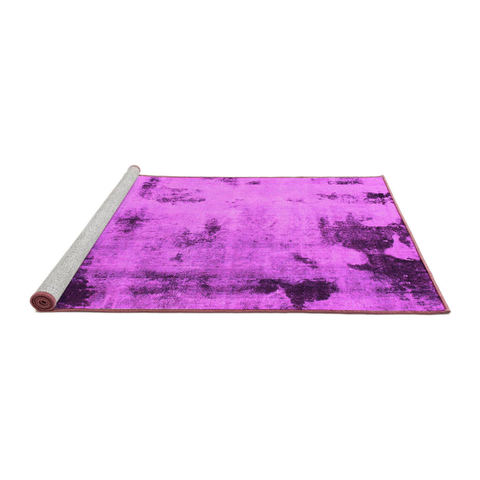 Sideview of Machine Washable Abstract Pink Modern Rug, wshabs1364pnk