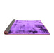 Sideview of Abstract Purple Modern Rug, abs1364pur