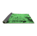 Sideview of Abstract Emerald Green Modern Rug, abs1364emgrn