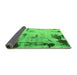 Sideview of Abstract Green Modern Rug, abs1364grn