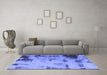 Machine Washable Abstract Blue Modern Rug in a Living Room, wshabs1364blu