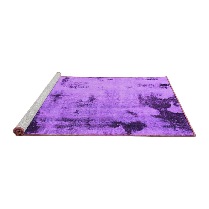 Sideview of Machine Washable Abstract Purple Modern Area Rugs, wshabs1364pur