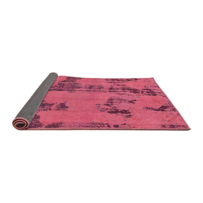 Sideview of Abstract Violet Red Pink Oriental Rug, abs1365