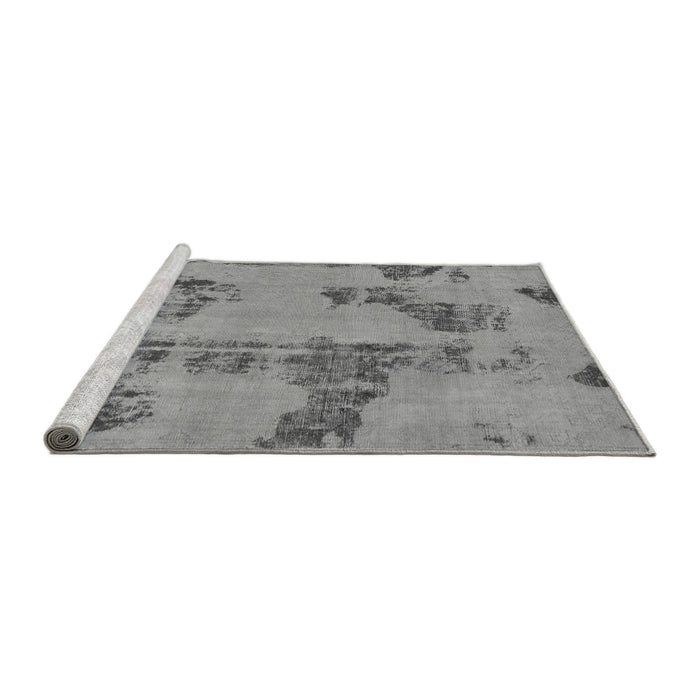 Sideview of Machine Washable Oriental Gray Traditional Rug, wshabs1365gry
