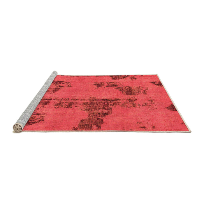 Sideview of Machine Washable Oriental Orange Traditional Area Rugs, wshabs1365org