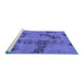 Sideview of Machine Washable Oriental Blue Traditional Rug, wshabs1365blu