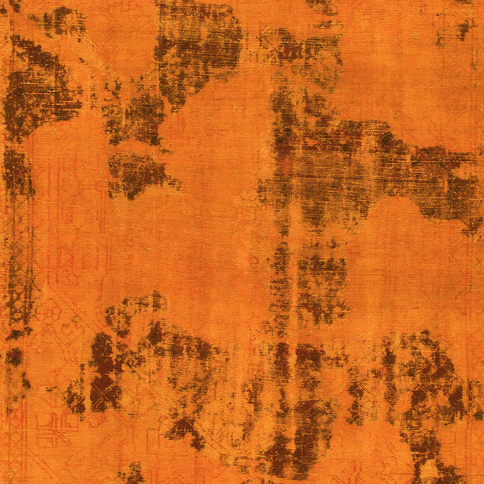 Machine Washable Oriental Yellow Traditional Rug, wshabs1365yw