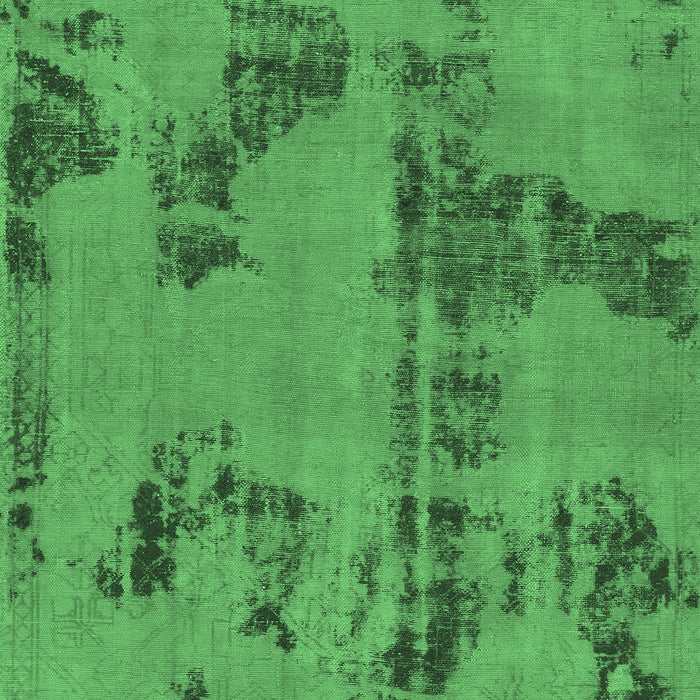 Machine Washable Oriental Emerald Green Traditional Area Rugs, wshabs1365emgrn